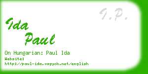 ida paul business card
